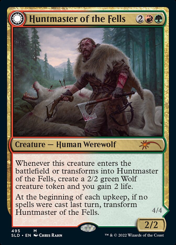 Huntmaster of the Fells // Ravager of the Fells 495 - Secret Lair Drop MTG card