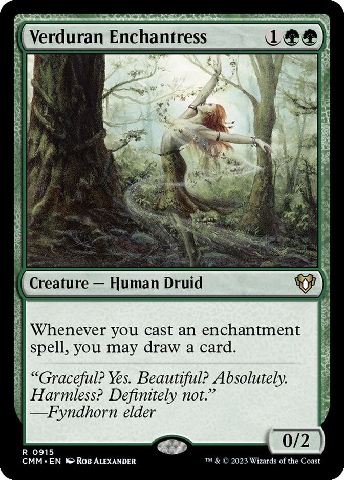 Verduran Enchantress 915 - Commander Masters MTG card