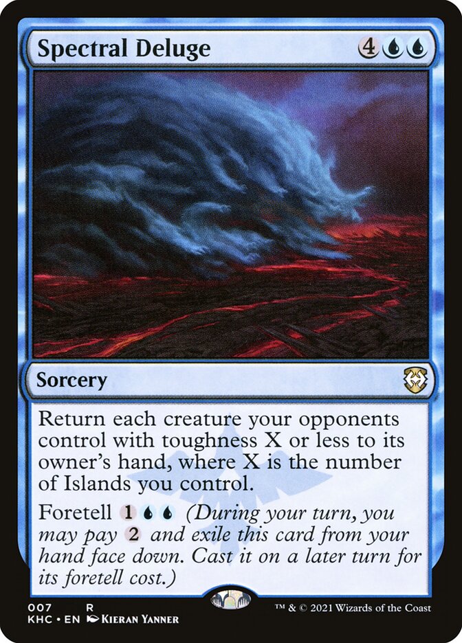 Spectral Deluge 7 - Kaldheim Commander MTG card