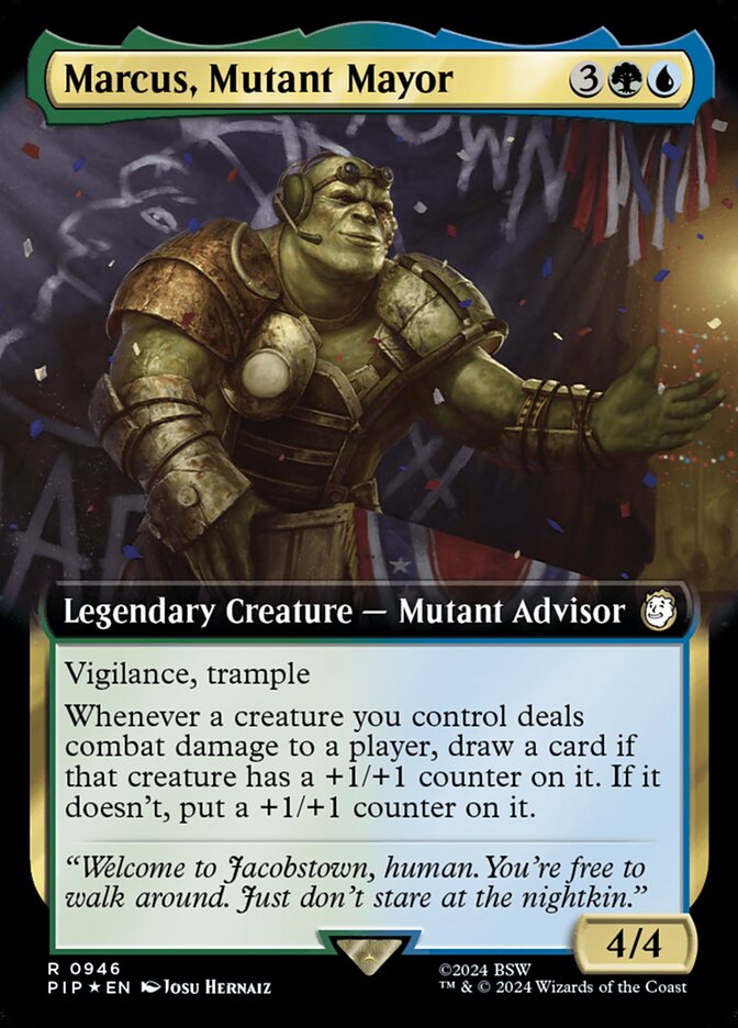 Marcus, Mutant Mayor 946 - Fallout MTG card
