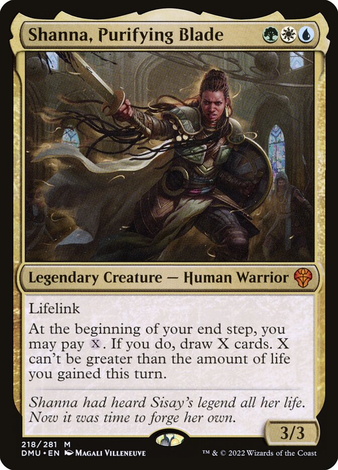 Shanna, Purifying Blade 218 - Dominaria United MTG card