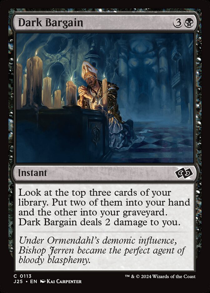 Dark Bargain 113 - Foundations Jumpstart MTG card
