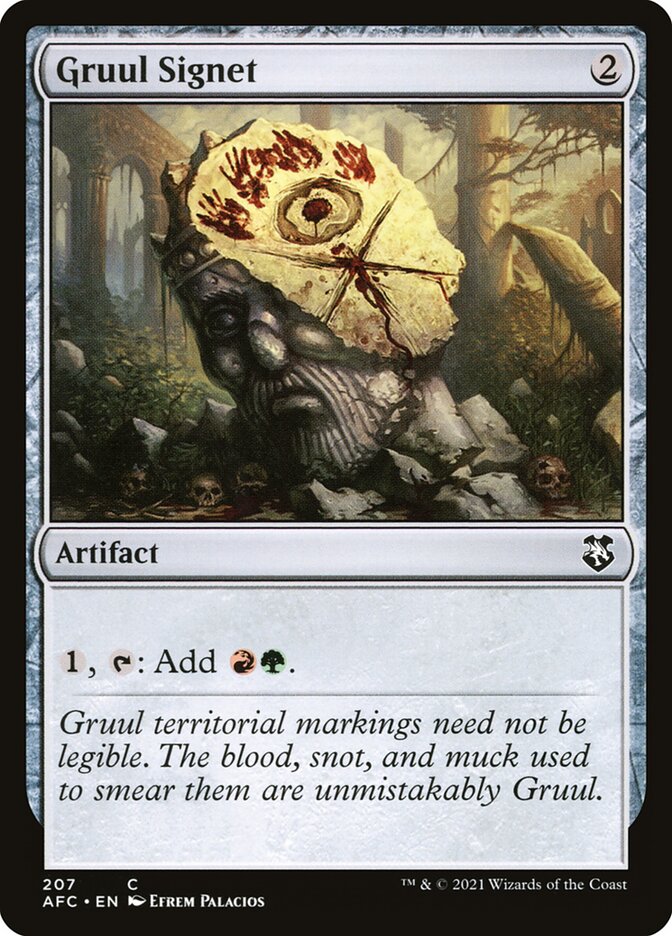 Gruul Signet 207 - Forgotten Realms Commander MTG card