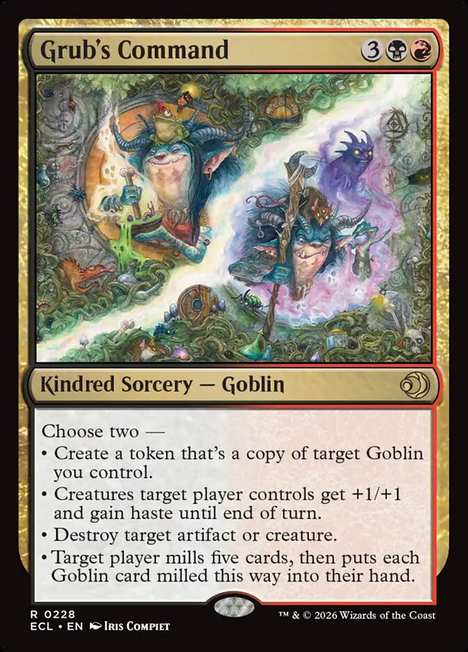 Grub's Command 228 - Lorwyn Eclipsed MTG card