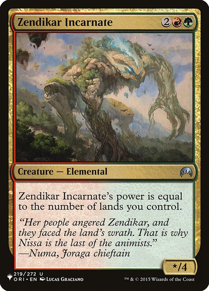 Zendikar Incarnate ORI-219 - The List MTG card