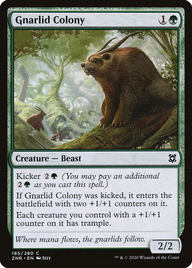 Gnarlid Colony 185 - Zendikar Rising MTG card