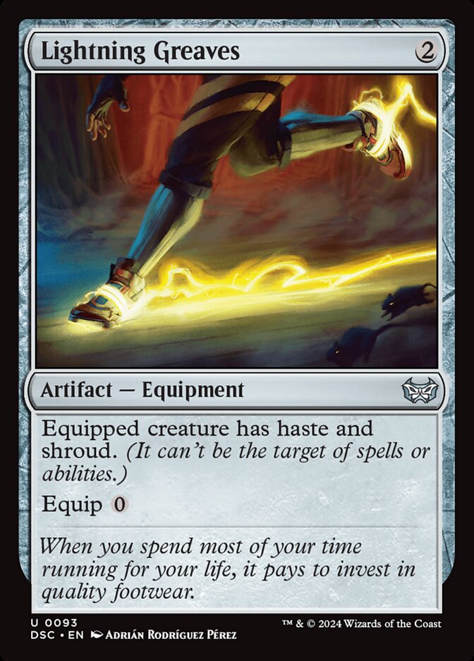 Lightning Greaves 93 - Duskmourn: House of Horror Commander MTG card