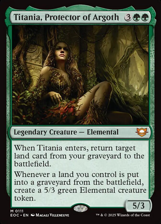 Titania, Protector of Argoth 111 - Edge of Eternities Commander MTG card