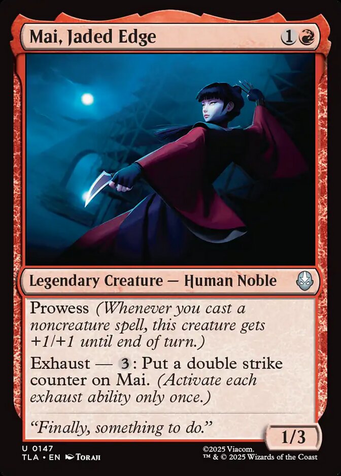 Mai, Jaded Edge 147 - Avatar: The Last Airbender MTG card