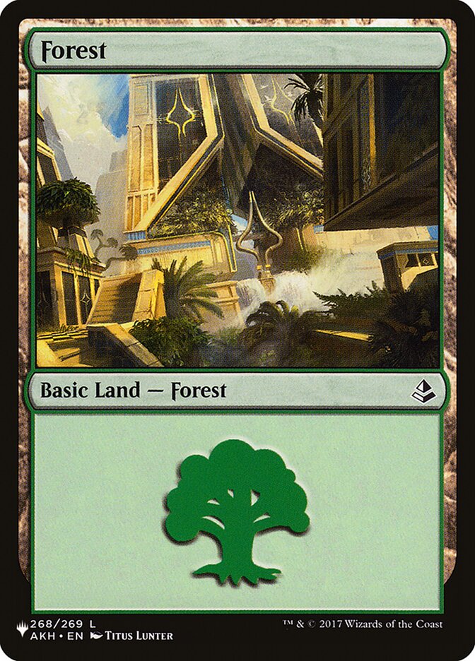 Forest AKH-268 - The List MTG card