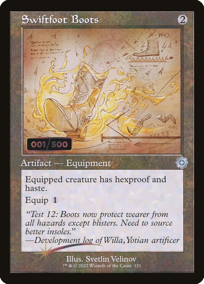 Swiftfoot Boots 121z - The Brothers' War Retro Artifacts MTG card