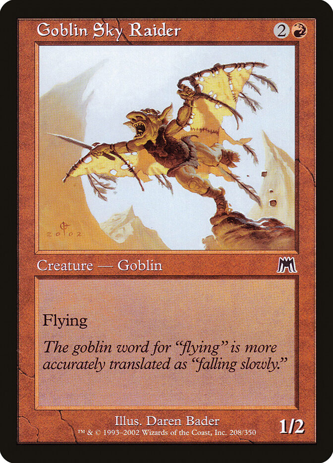 Goblin Sky Raider 208 - Onslaught MTG card