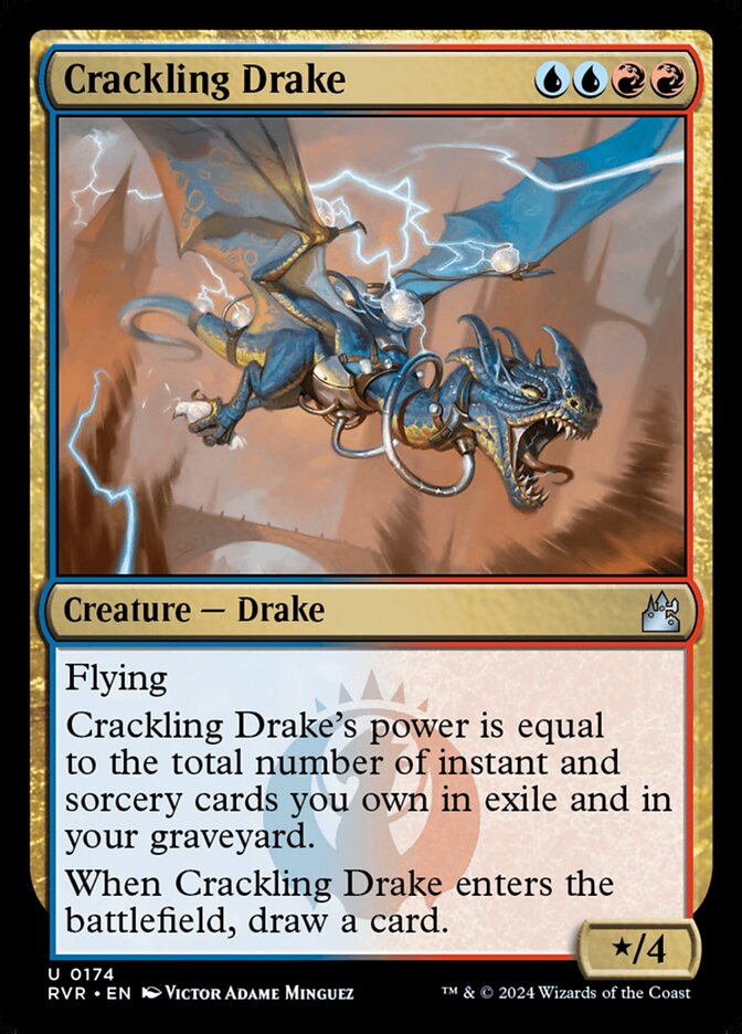 Crackling Drake 174 - Ravnica Remastered MTG card