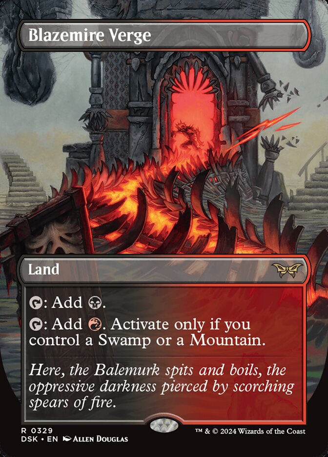Blazemire Verge 329 - Duskmourn: House of Horror MTG card