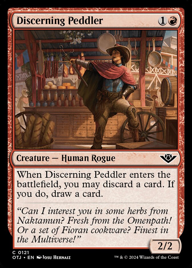 Discerning Peddler 121 - Outlaws of Thunder Junction MTG card