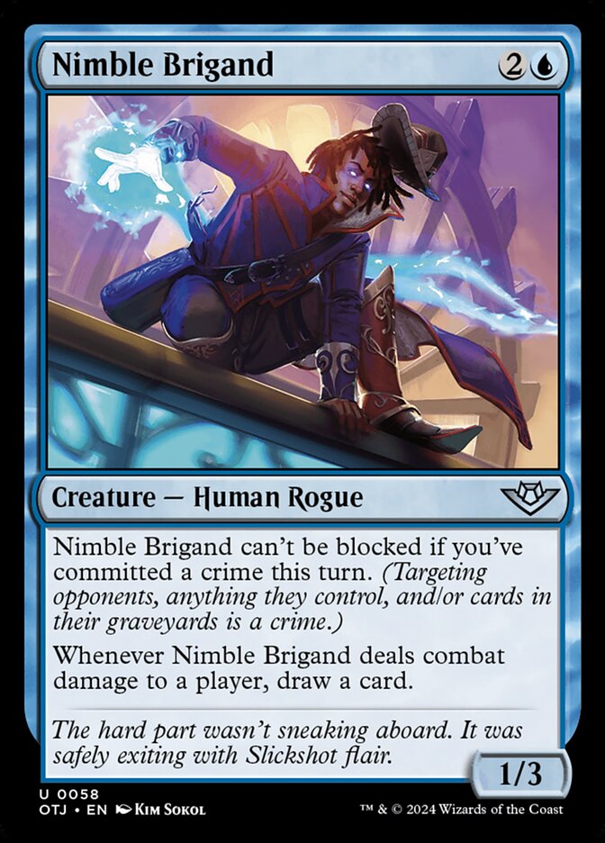 Nimble Brigand 58 - Outlaws of Thunder Junction MTG card
