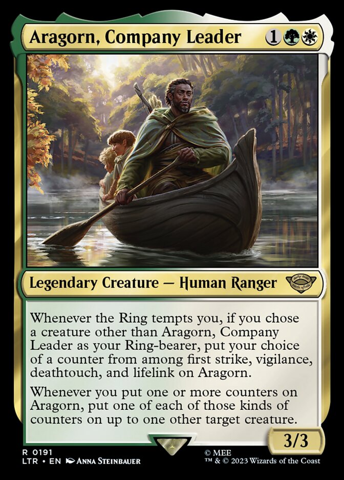 Aragorn, Company Leader 191 - The Lord of the Rings: Tales of Middle-earth MTG card