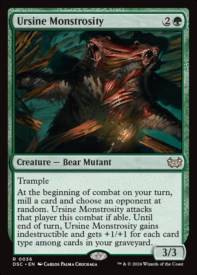 Ursine Monstrosity 36 - Duskmourn: House of Horror Commander MTG card