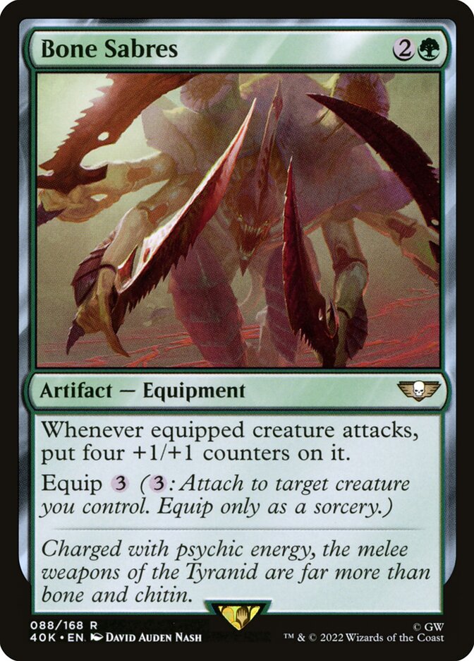 Bone Sabres 88 - Warhammer 40,000 Commander MTG card
