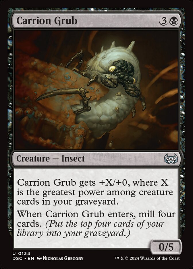 Carrion Grub 134 - Duskmourn: House of Horror Commander MTG card