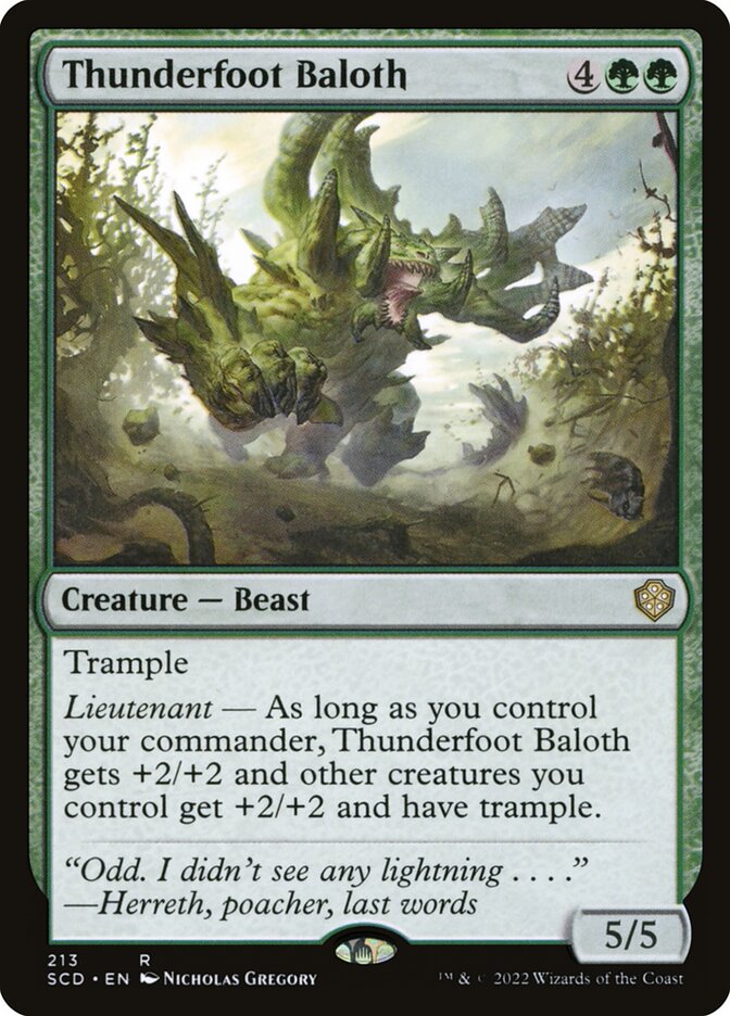 Thunderfoot Baloth 213 - Starter Commander Decks MTG card