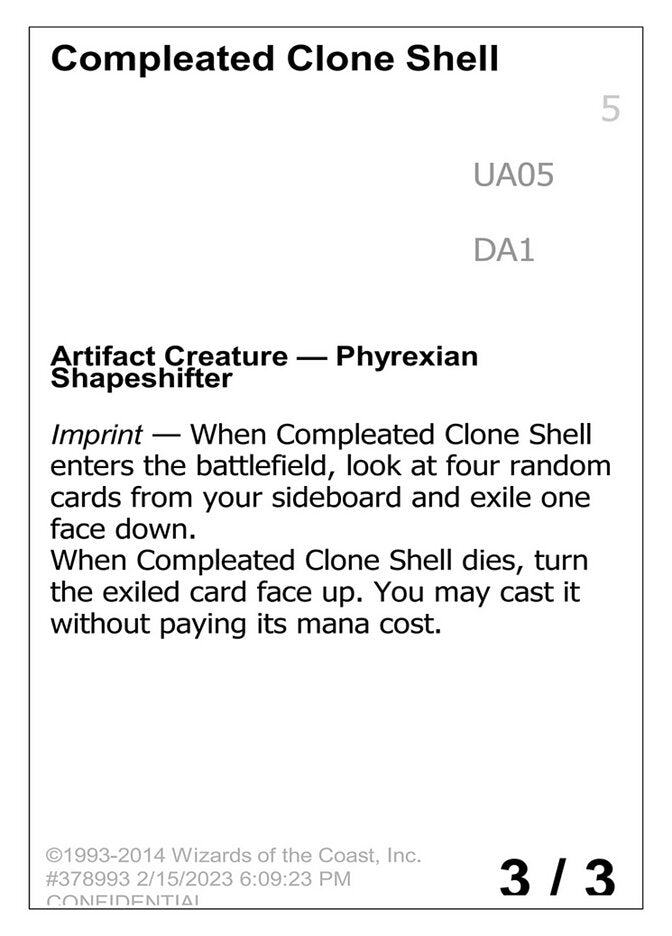 Compleated Clone Shell UA05a - Unknown Event MTG card