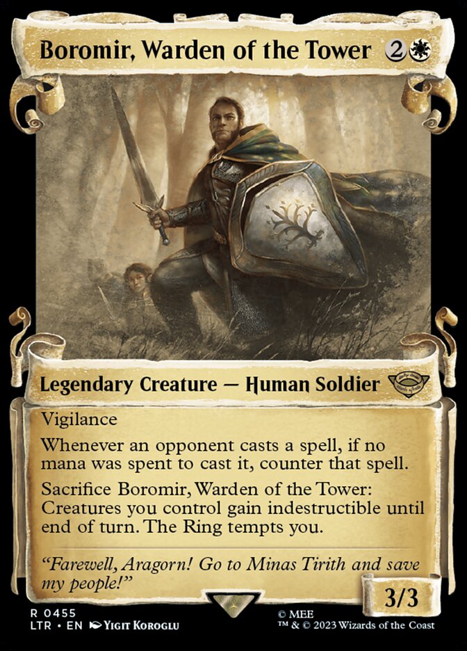 Boromir, Warden of the Tower 455 - The Lord of the Rings: Tales of Middle-earth MTG card
