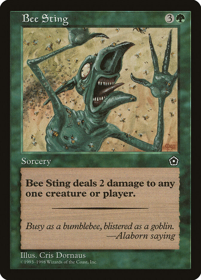 Bee Sting 124 - Portal Second Age MTG card