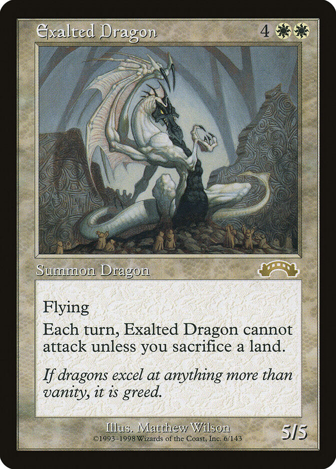 Exalted Dragon 6 - Exodus MTG card