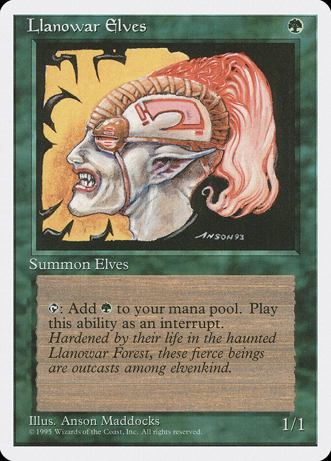 Llanowar Elves 261 - Fourth Edition MTG card