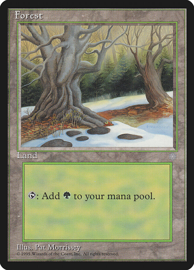 Forest 382 - Ice Age MTG card