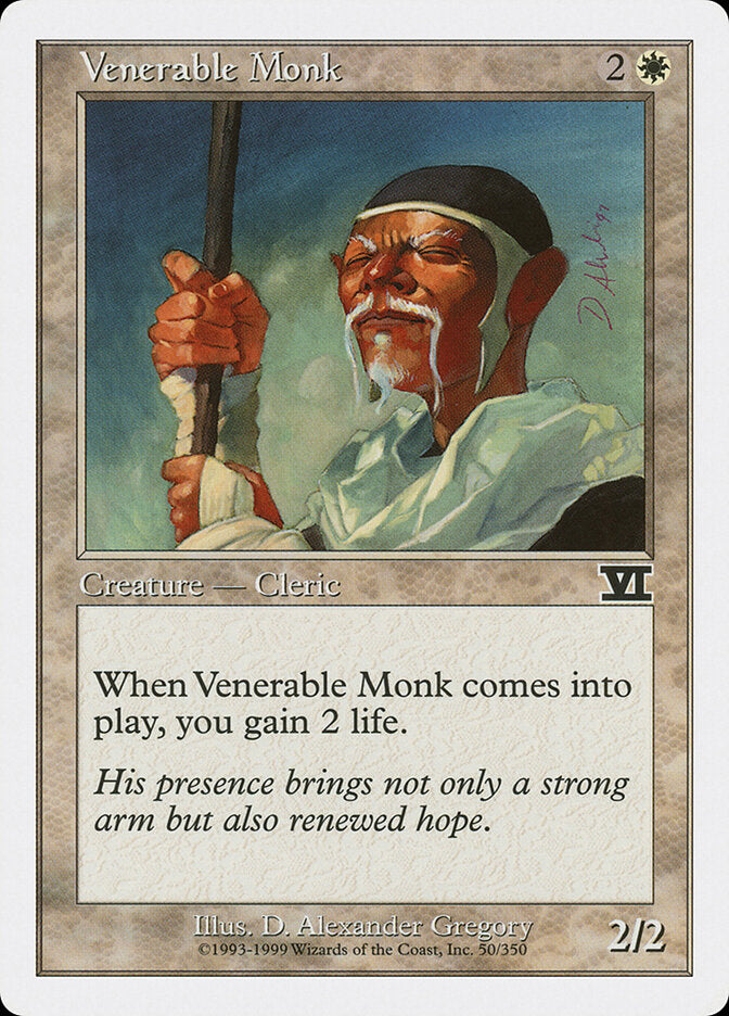 Venerable Monk 50 - Classic Sixth Edition MTG card