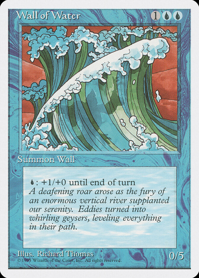 Wall of Water 114 - Fourth Edition MTG card