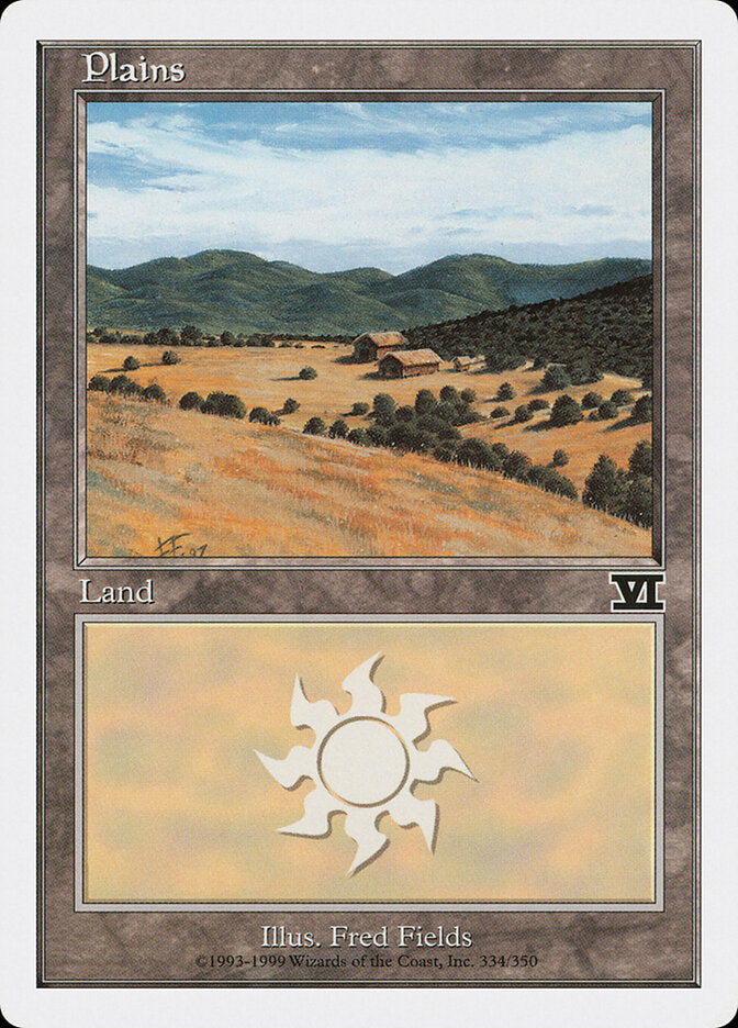 Plains 334 - Classic Sixth Edition MTG card