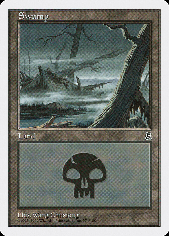 Swamp 174 - Portal Three Kingdoms MTG card