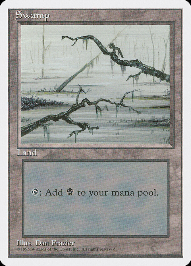 Swamp 372 - Fourth Edition MTG card