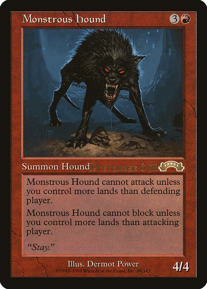 Monstrous Hound 89 - Exodus Promos MTG card
