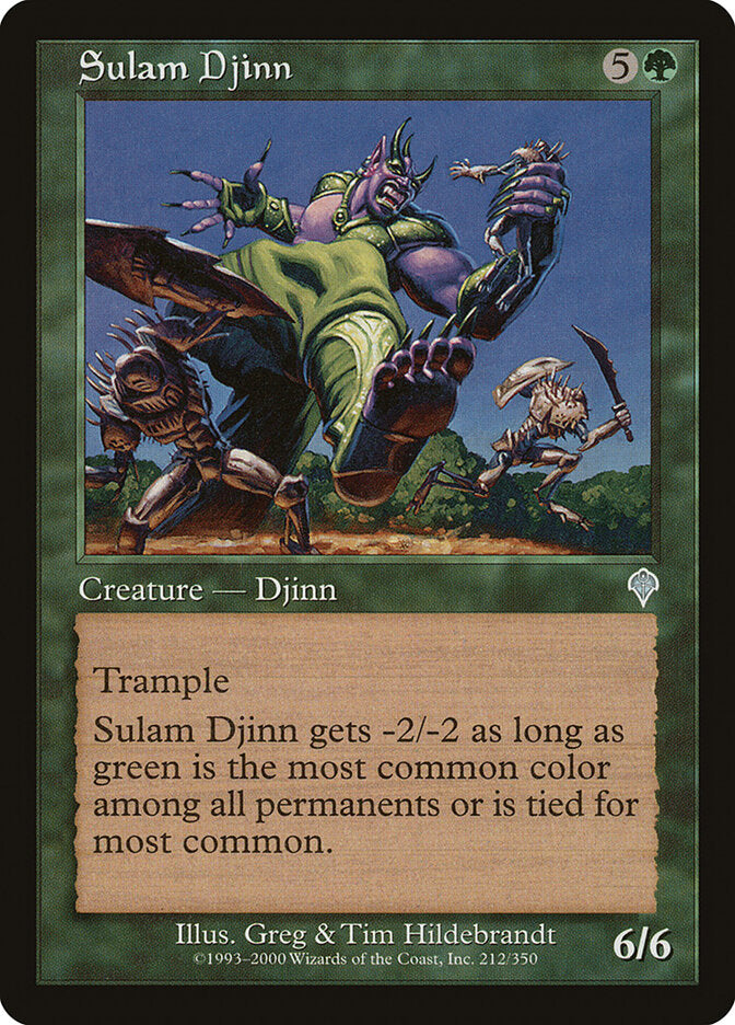 Sulam Djinn 212 - Invasion MTG card