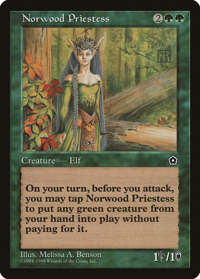 Norwood Priestess 137 - Portal Second Age MTG card