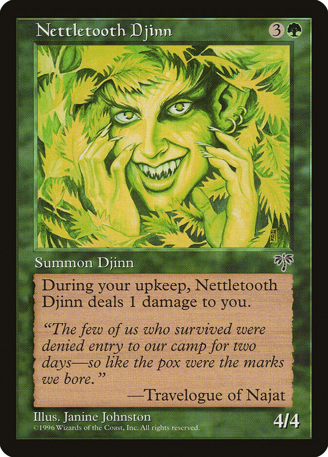 Nettletooth Djinn 232 - Mirage MTG card