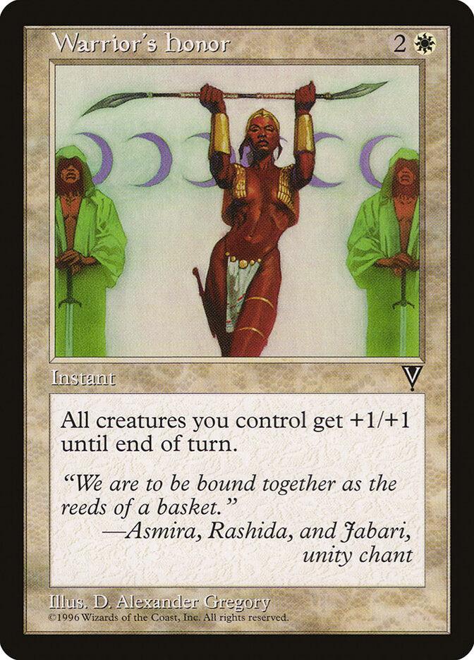 Warrior's Honor 24 - Visions MTG card