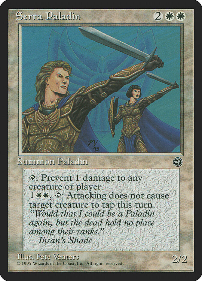 Serra Paladin 17 - Homelands MTG card