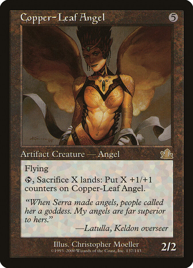 Copper-Leaf Angel 137 - Prophecy MTG card