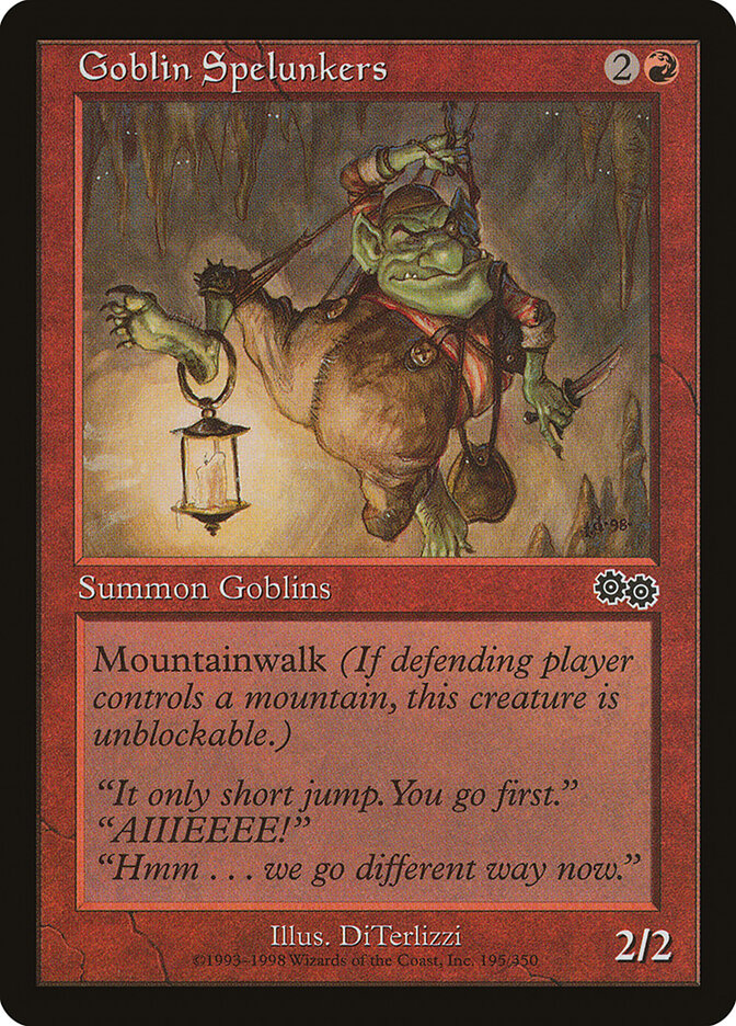 Goblin Spelunkers 195 - Urza's Saga MTG card