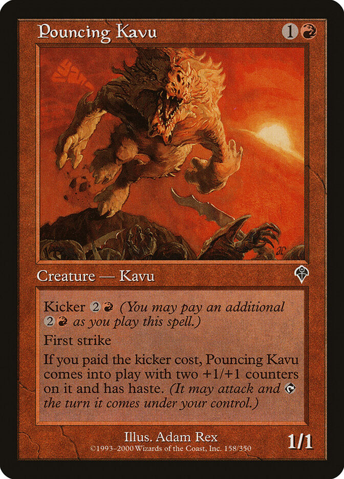 Pouncing Kavu 158 - Invasion MTG card