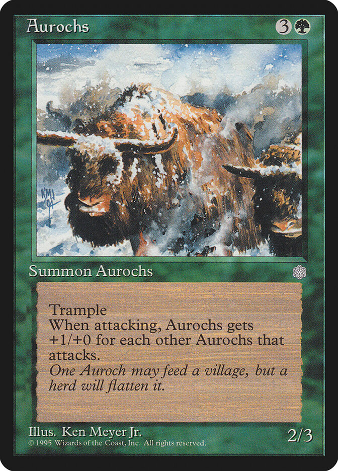 Aurochs 225 - Ice Age MTG card