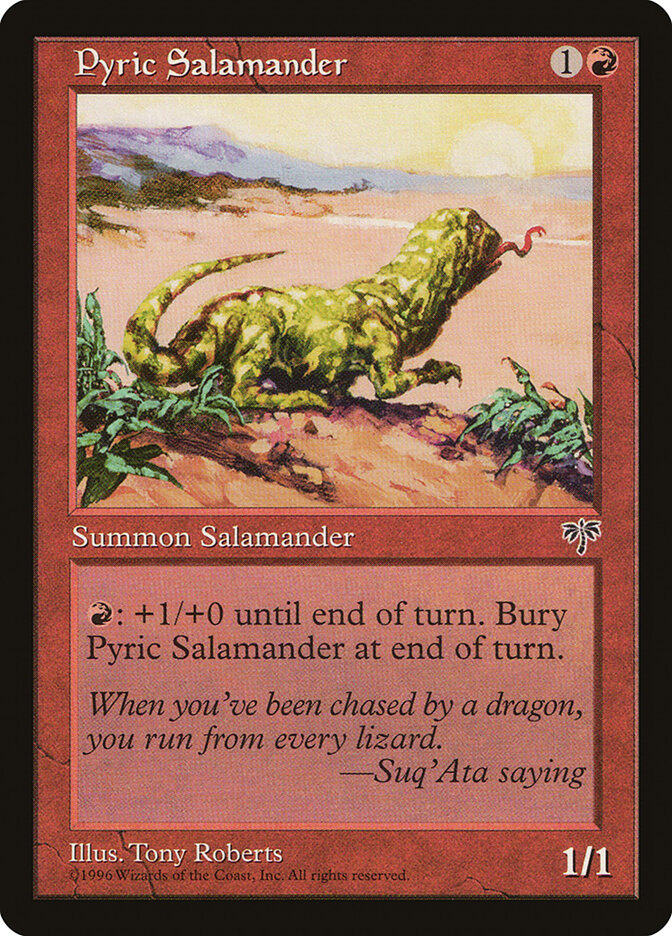 Pyric Salamander 187 - Mirage MTG card