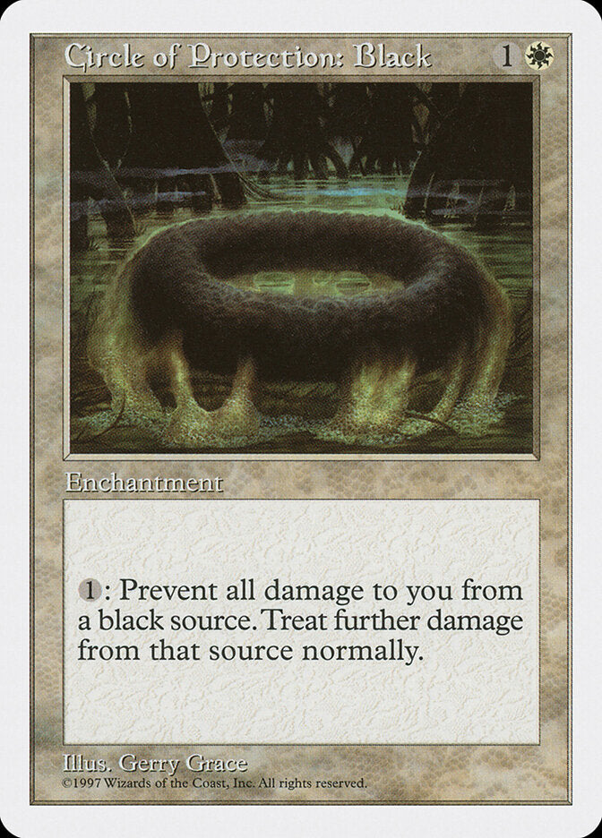Circle of Protection: Black 17 - Fifth Edition MTG card