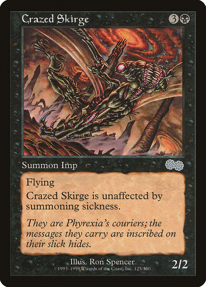 Crazed Skirge 125 - Urza's Saga MTG card