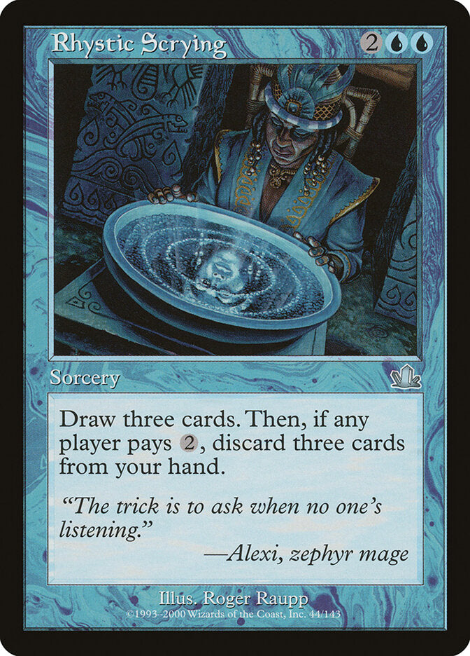Rhystic Scrying 44 - Prophecy MTG card